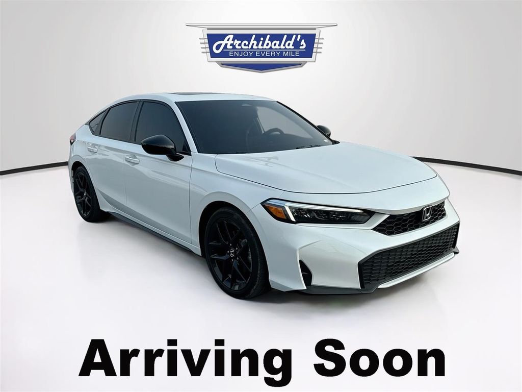 Platinum White Pearl 2026 Honda Civic Hybrid Hatchback Front-Wheel Drive Continuously Variable Transmission