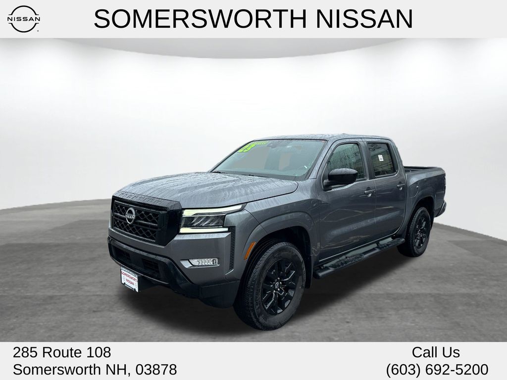 Gray (Gun Metallic) 2023 Nissan Frontier SV Crew Cab 4WD Pickup Truck Four-Wheel Drive 9-Speed Automatic