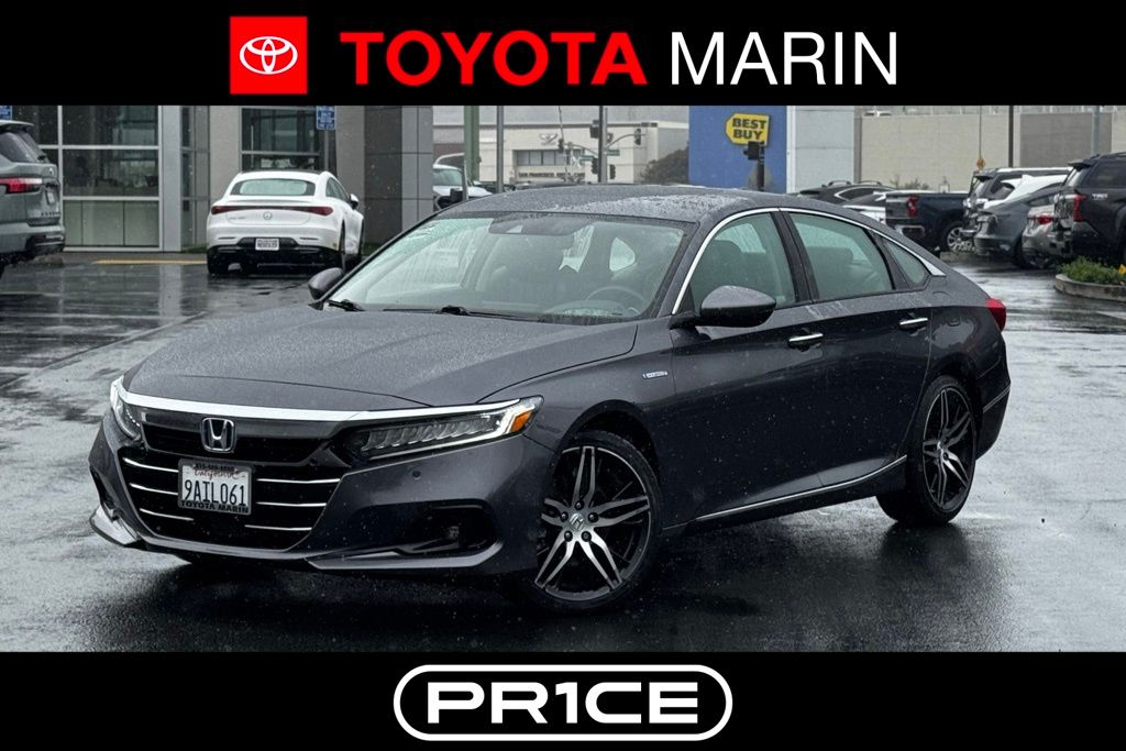 Sonic Gray Pearl 2022 Honda Accord Hybrid Touring FWD Sedan Front-Wheel Drive Continuously Variable Transmission
