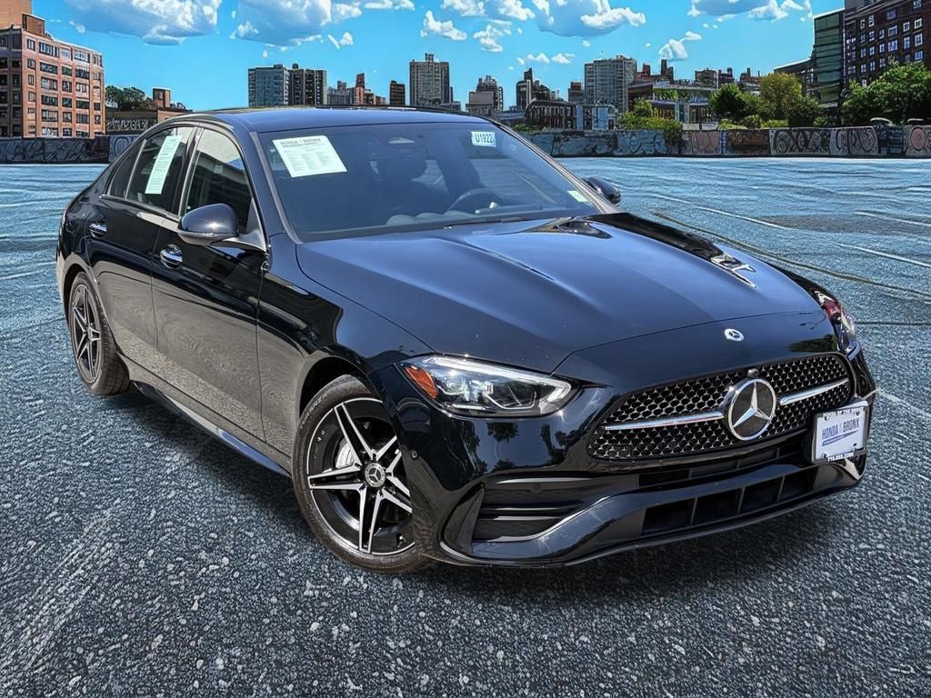 Black 2023 Mercedes-Benz C-Class Sedan All-Wheel Drive 9-Speed Automatic