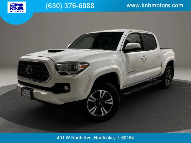 White 2019 Toyota Tacoma TRD Off Road Double Cab 4WD Pickup Truck Four-Wheel Drive 6-Speed Automatic