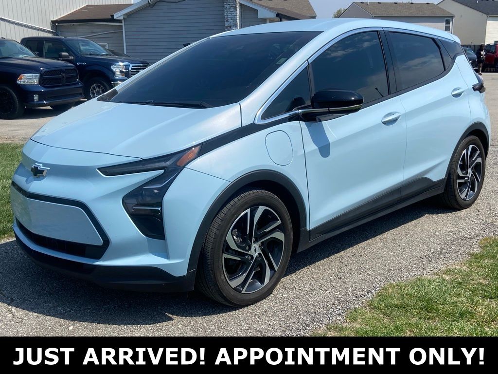 Tide Metallic (Ice Blue) 2023 Chevrolet Bolt EV 2LT FWD Hatchback Front-Wheel Drive 1-Speed Automatic