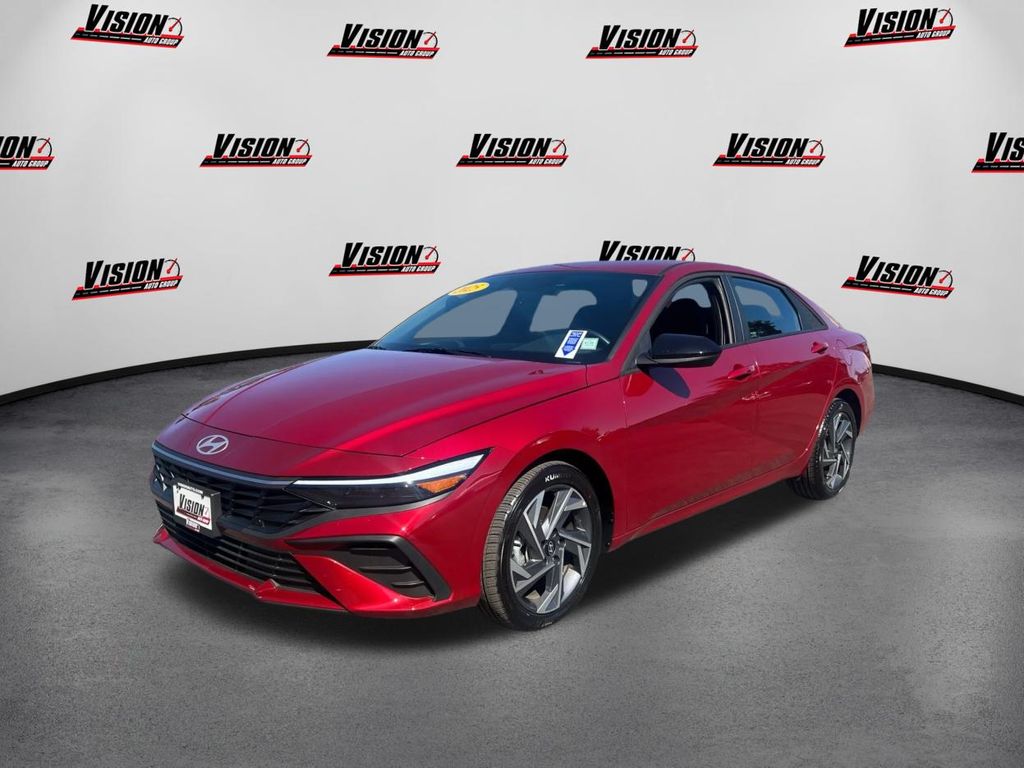 Ultimate Red 2025 Hyundai Elantra Sedan Front-Wheel Drive Continuously Variable Transmission