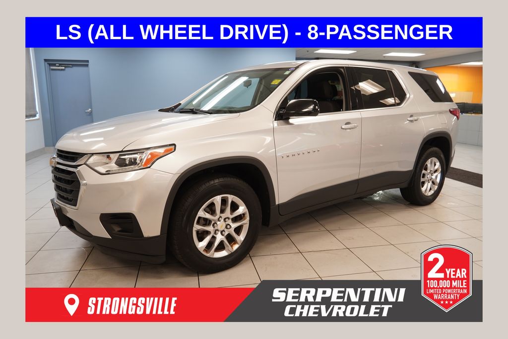 Silver Ice Metallic 2020 Chevrolet Traverse SUV / Crossover Four-Wheel Drive 9-Speed Automatic