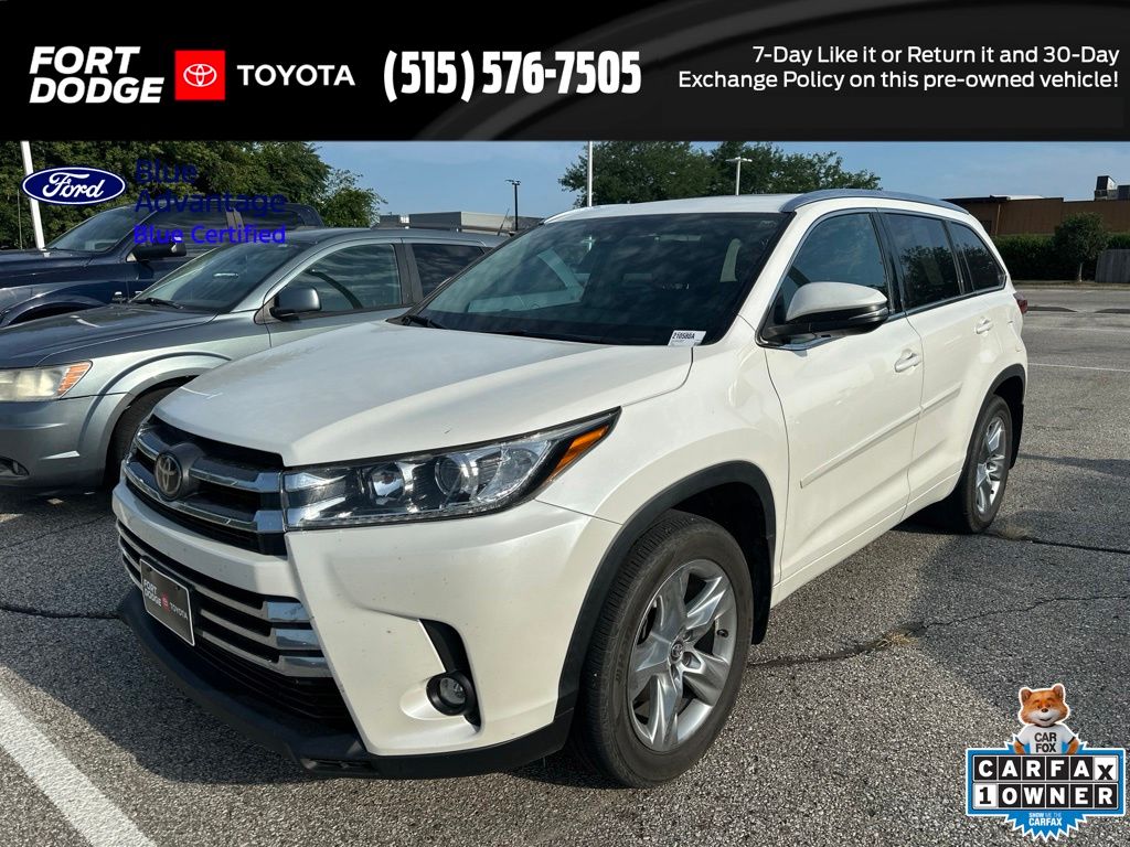 White (Blizzard Pearl) 2019 Toyota Highlander SUV / Crossover All-Wheel Drive 8-Speed Automatic