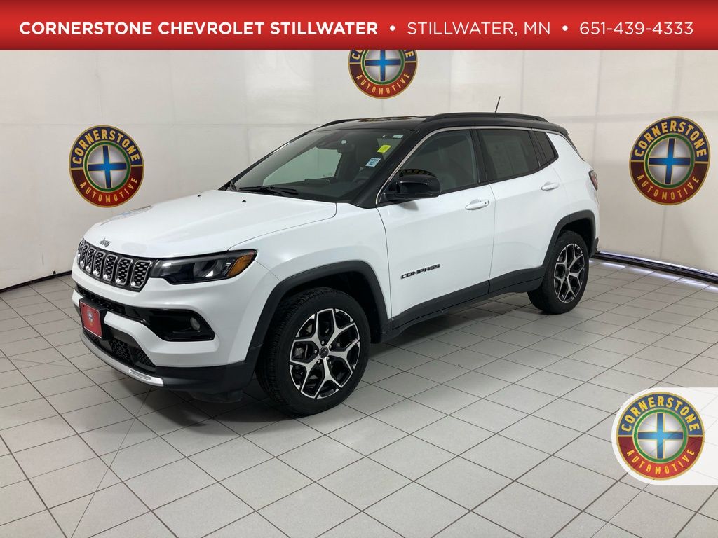 Bright White Clearcoat 2025 Jeep Compass Limited 4WD SUV / Crossover Four-Wheel Drive 8-Speed Automatic