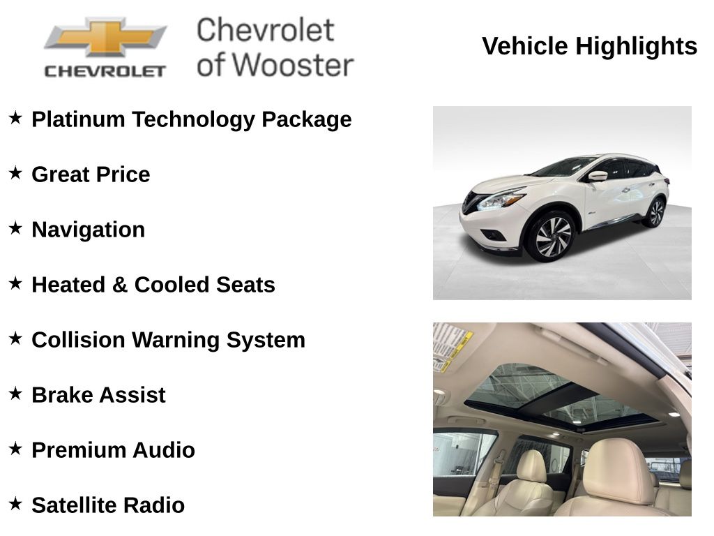 2016 Nissan Murano Hybrid Platinum - Image 2