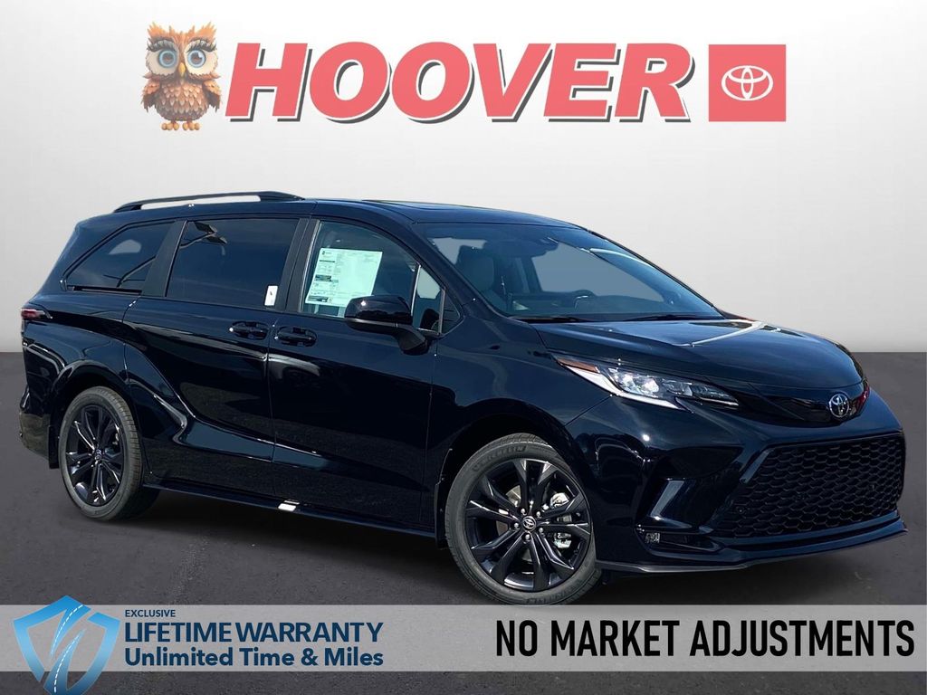 Midnight Black 2026 Toyota Sienna Minivan Front-Wheel Drive Continuously Variable Transmission