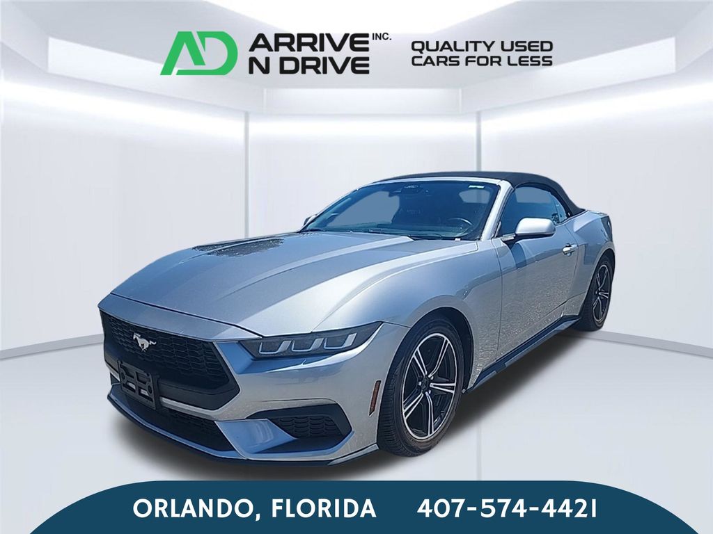 Iconic Silver Metallic 2024 Ford Mustang Convertible Rear-Wheel Drive Automatic