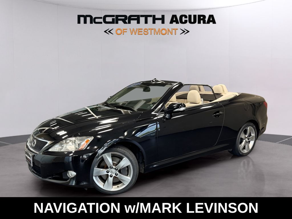 Black (Obsidian) 2010 Lexus IS 350C Convertible RWD Convertible Rear-Wheel Drive 6-Speed Automatic