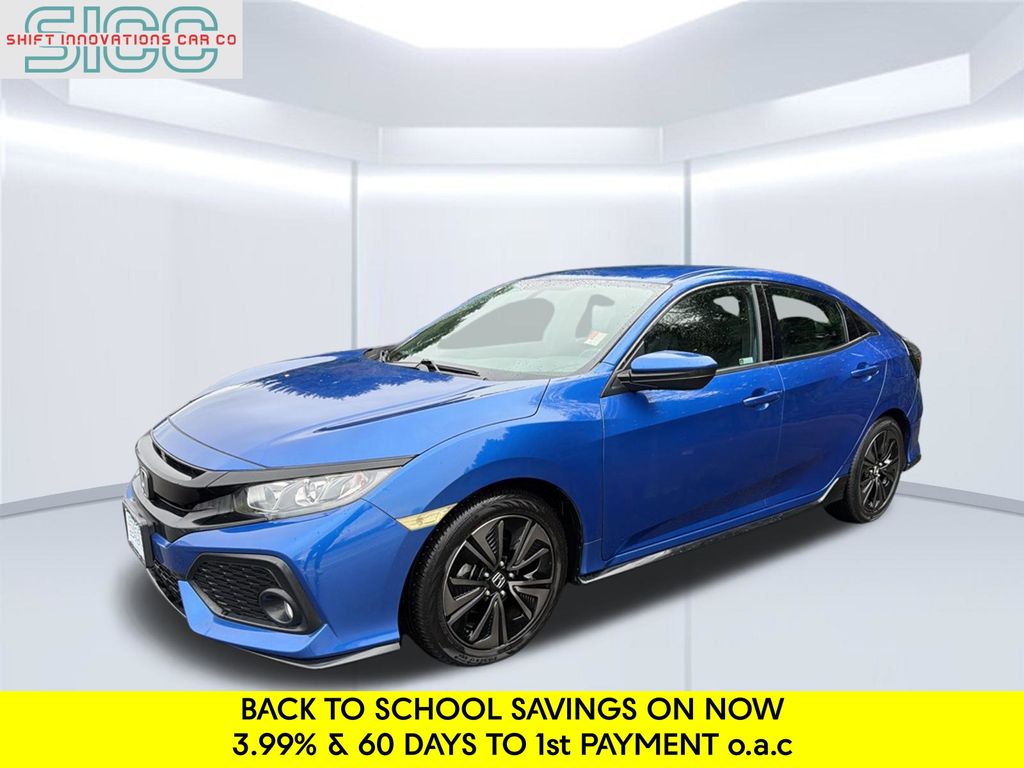 Blue 2018 Honda Civic Hatchback Hatchback Front-Wheel Drive Continuously Variable Transmission