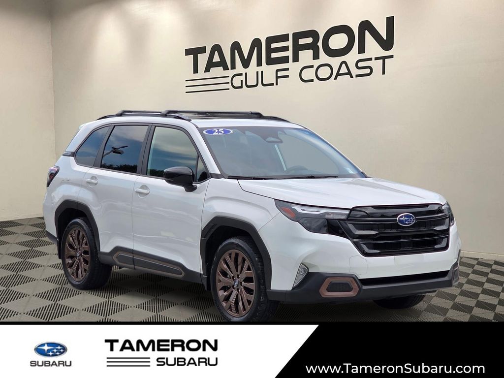 Crystal White Pearl 2025 Subaru Forester SUV / Crossover All-Wheel Drive Continuously Variable Transmission