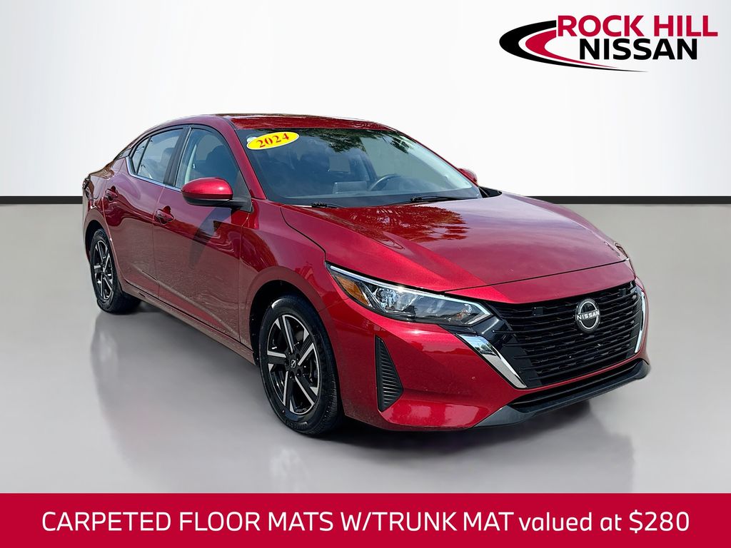 Red (Scarlet Ember Tintcoat) 2024 Nissan Sentra Sedan Front-Wheel Drive Continuously Variable Transmission