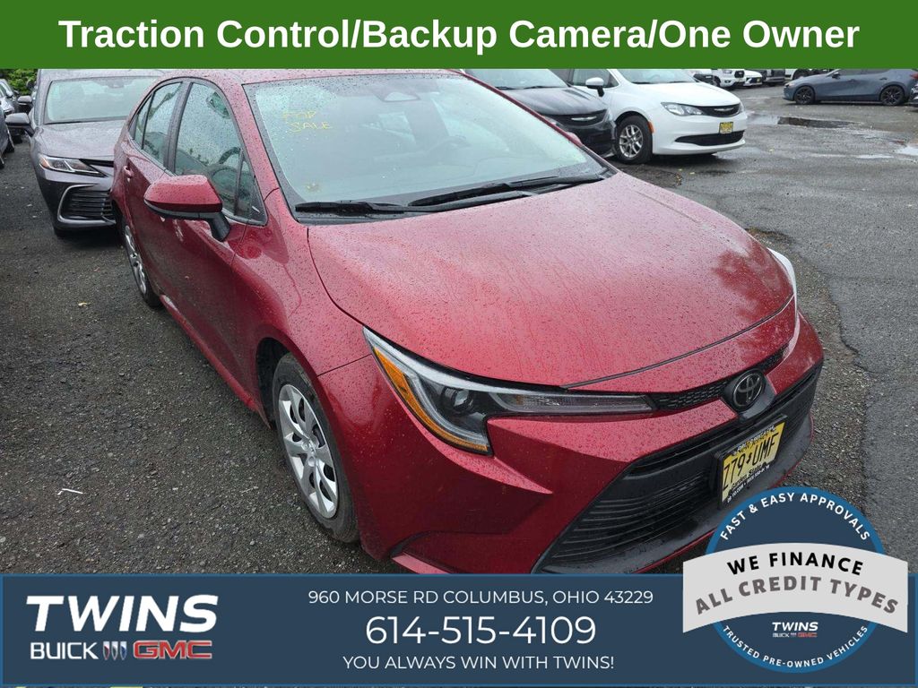 Red 2024 Toyota Corolla LE FWD Sedan Front-Wheel Drive Continuously Variable Transmission
