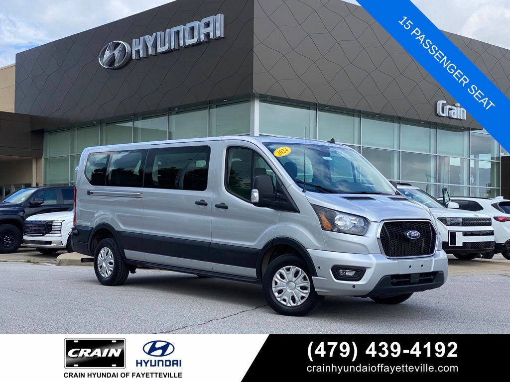 Abyss Gray Metallic 2024 Ford Transit Passenger 350 XLT Low Roof LB RWD Van Rear-Wheel Drive