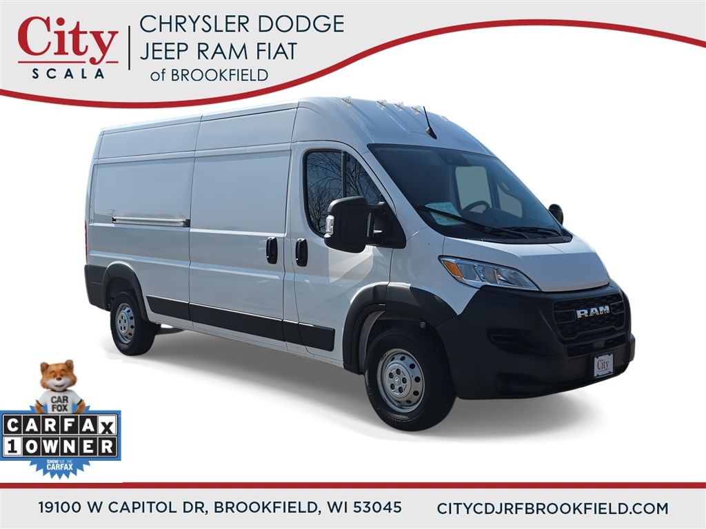 Bright White Clearcoat 2023 RAM ProMaster 2500 159 High Roof Cargo Van FWD Van Front-Wheel Drive 9-Speed Automatic