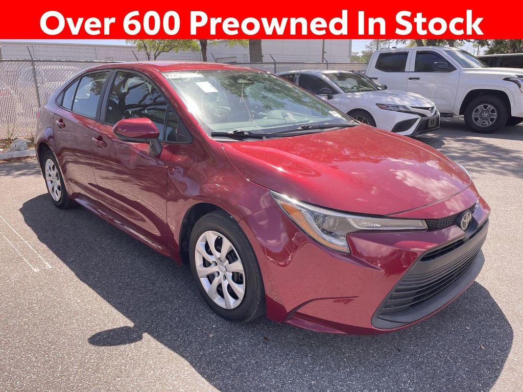 Red (Ruby Flare Pearl) 2024 Toyota Corolla LE FWD Sedan Front-Wheel Drive Continuously Variable Transmission