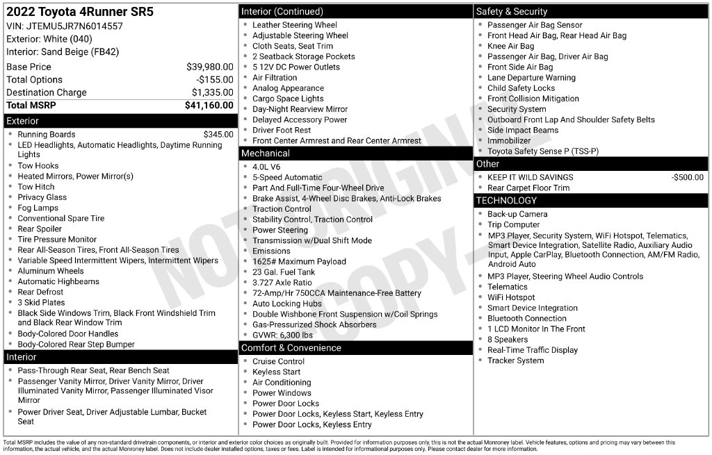 Used 2022 Toyota 4Runner SUV