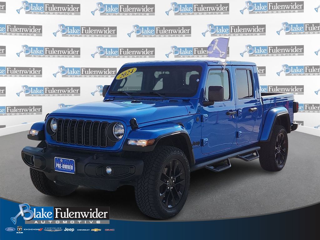 Hydro Blue Pearlcoat 2024 Jeep Gladiator Pickup Truck Four-Wheel Drive 8-Speed Automatic