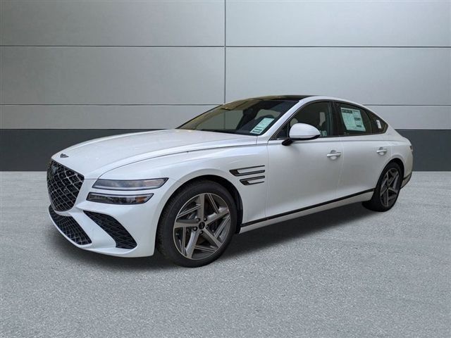 Uyuni White 2025 Genesis G80 3.5T Sport Advanced AWD Sedan All-Wheel Drive 8-Speed Automatic