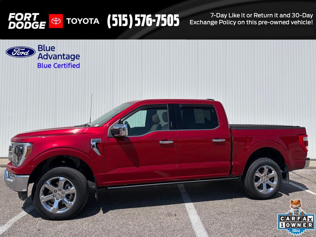 Red Metallic 2022 Ford F-150 Pickup Truck Four-Wheel Drive Automatic