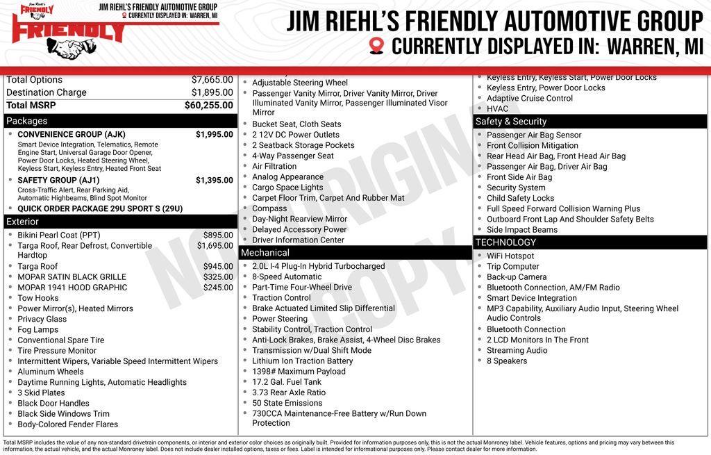 2024 Jeep Wrangler 4xe Sport S 4WD