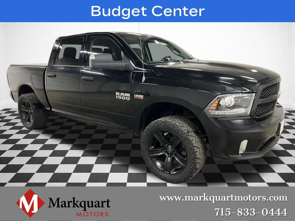 Black Clearcoat 2014 RAM 1500 Express Crew Cab 4WD Pickup Truck Four-Wheel Drive 6-Speed Automatic