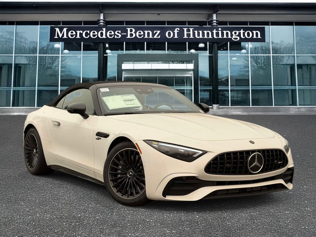MANUFAKTUR Moonlight White Metallic 2026 Mercedes-Benz SL-Class Convertible Rear-Wheel Drive 9-Speed Automatic
