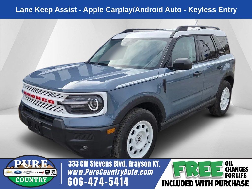 Blue (Azure Gray Metallic) 2025 Ford Bronco Sport SUV / Crossover All-Wheel Drive 8-Speed Automatic