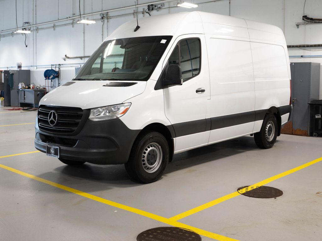 Arctic White 2023 Mercedes-Benz Sprinter Cargo Van Rear-Wheel Drive 9-Speed Automatic