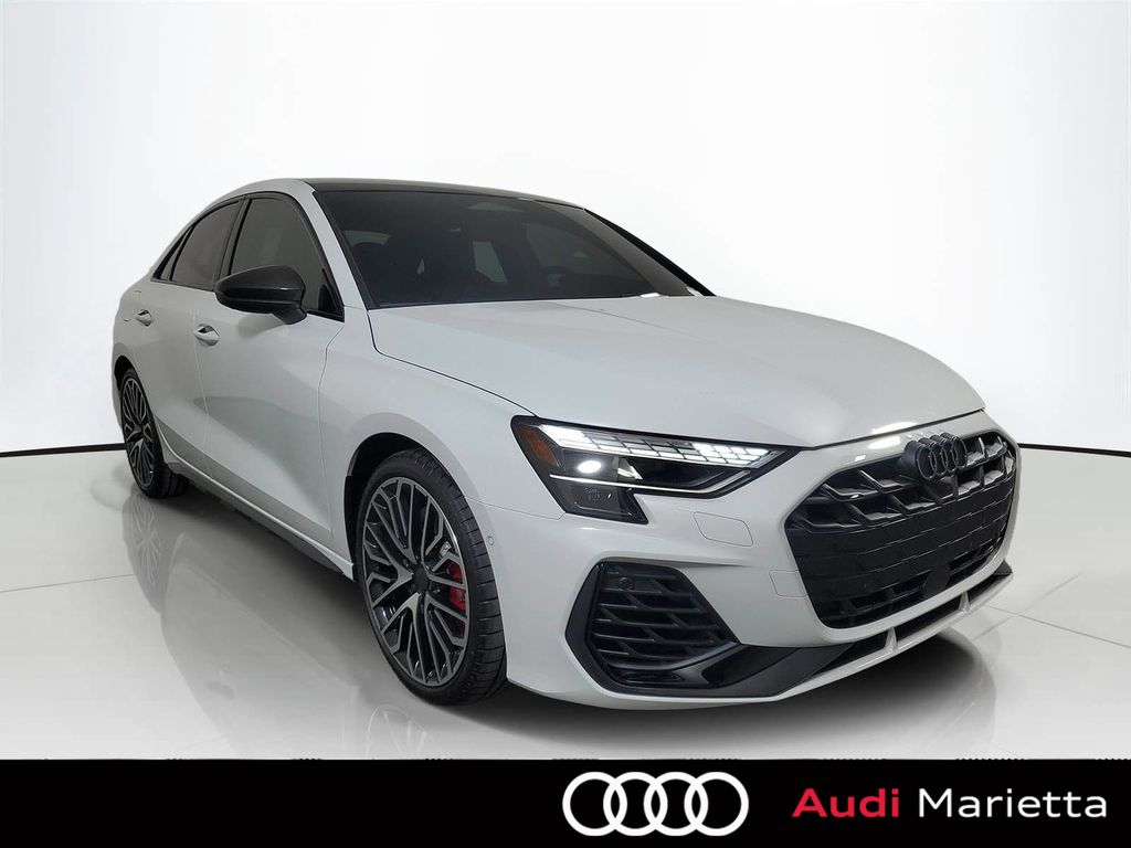 Glacier White Metallic 2026 Audi S3 2.0T quattro Premium Sedan All-Wheel Drive 7-Speed Automatic