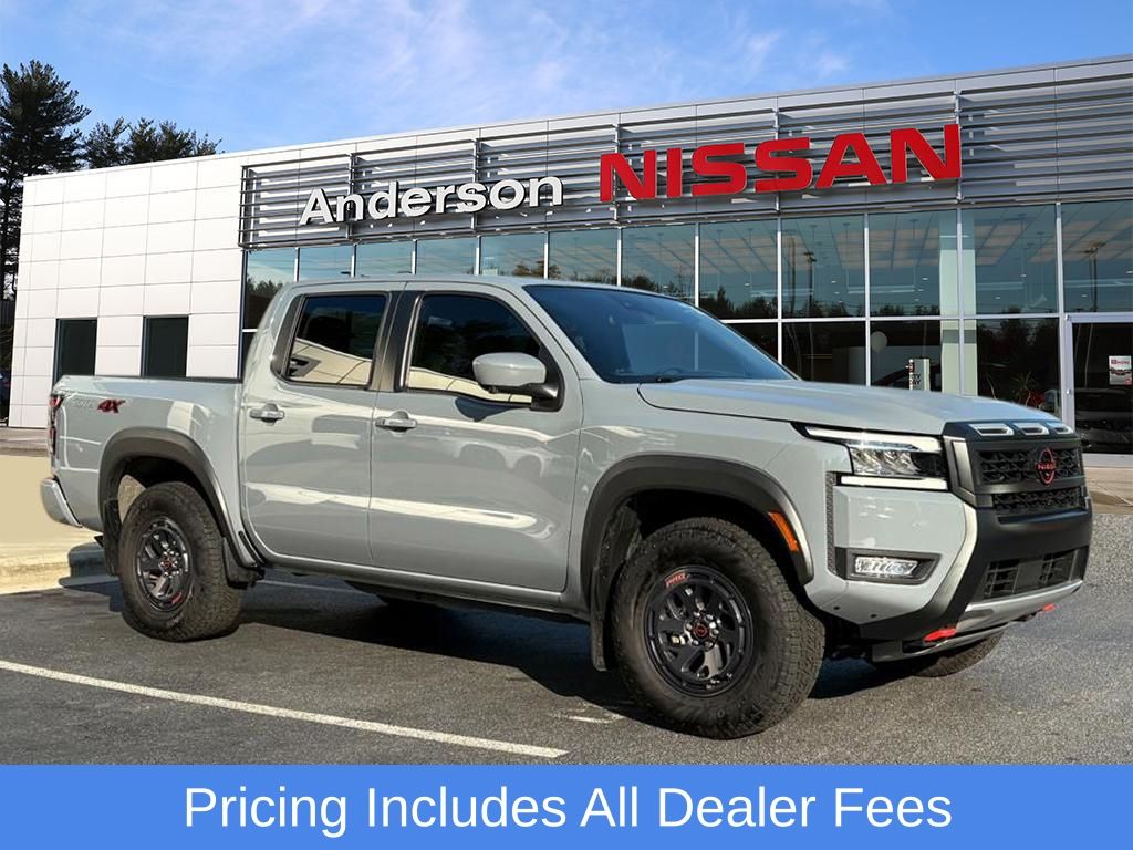 Boulder Gray Pearl 2025 Nissan Frontier Pickup Truck Four-Wheel Drive 9-Speed Automatic Overdrive