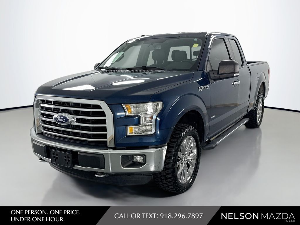 Blue 2016 Ford F-150 Pickup Truck Four-Wheel Drive 6-Speed Automatic