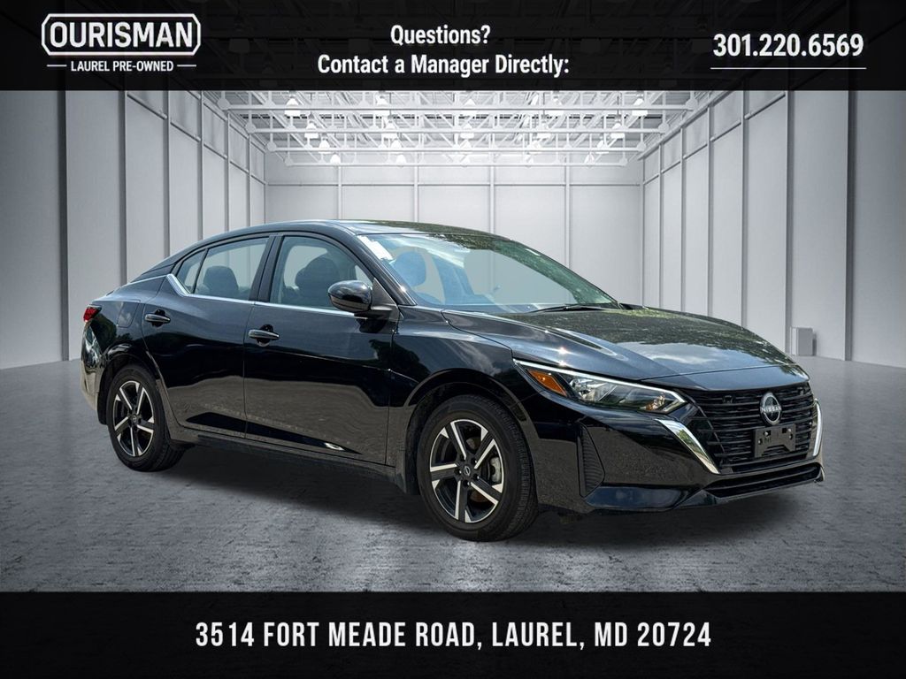 Super Black 2025 Nissan Sentra Sedan Front-Wheel Drive Continuously Variable Transmission