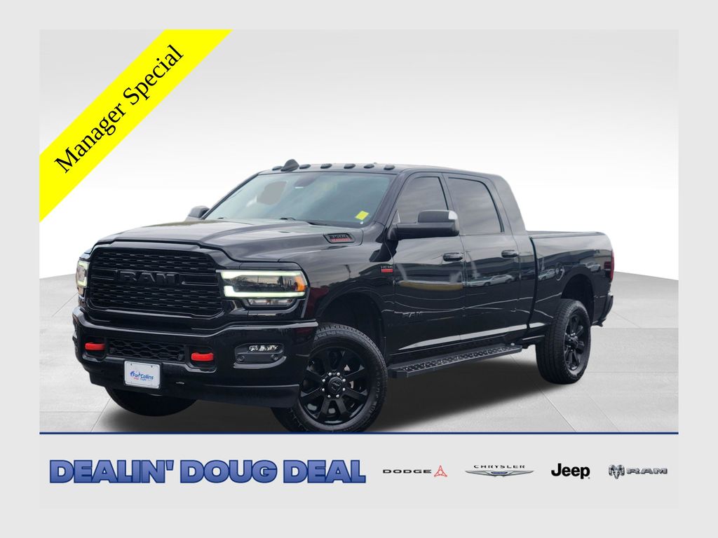 Diamond Black Crystal Pearlcoat 2022 RAM 3500 Big Horn Mega Cab 4WD Pickup Truck Four-Wheel Drive 8-Speed Automatic
