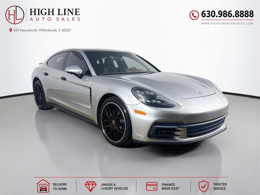 Rhodium Silver Metallic 2018 Porsche Panamera Sedan All-Wheel Drive 8-Speed Automatic