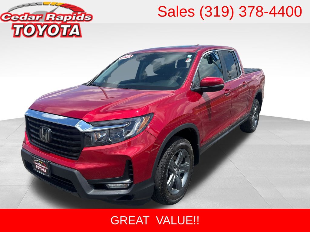 Red 2023 Honda Ridgeline Pickup Truck All-Wheel Drive 9-Speed Automatic