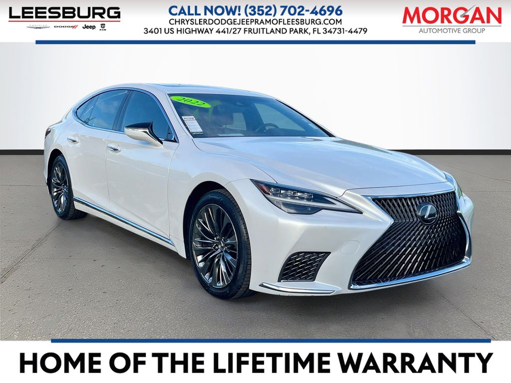 White Pearl 2022 Lexus LS Sedan Rear-Wheel Drive Automatic