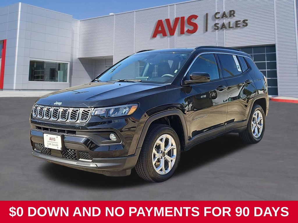 Diamond Black Crystal Pearlcoat 2025 Jeep Compass SUV / Crossover Four-Wheel Drive 8-Speed Automatic