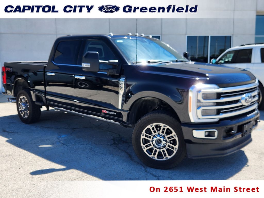Black 2023 Ford F-250 Super Duty Limited Crew Cab 4WD Pickup Truck Four-Wheel Drive Automatic