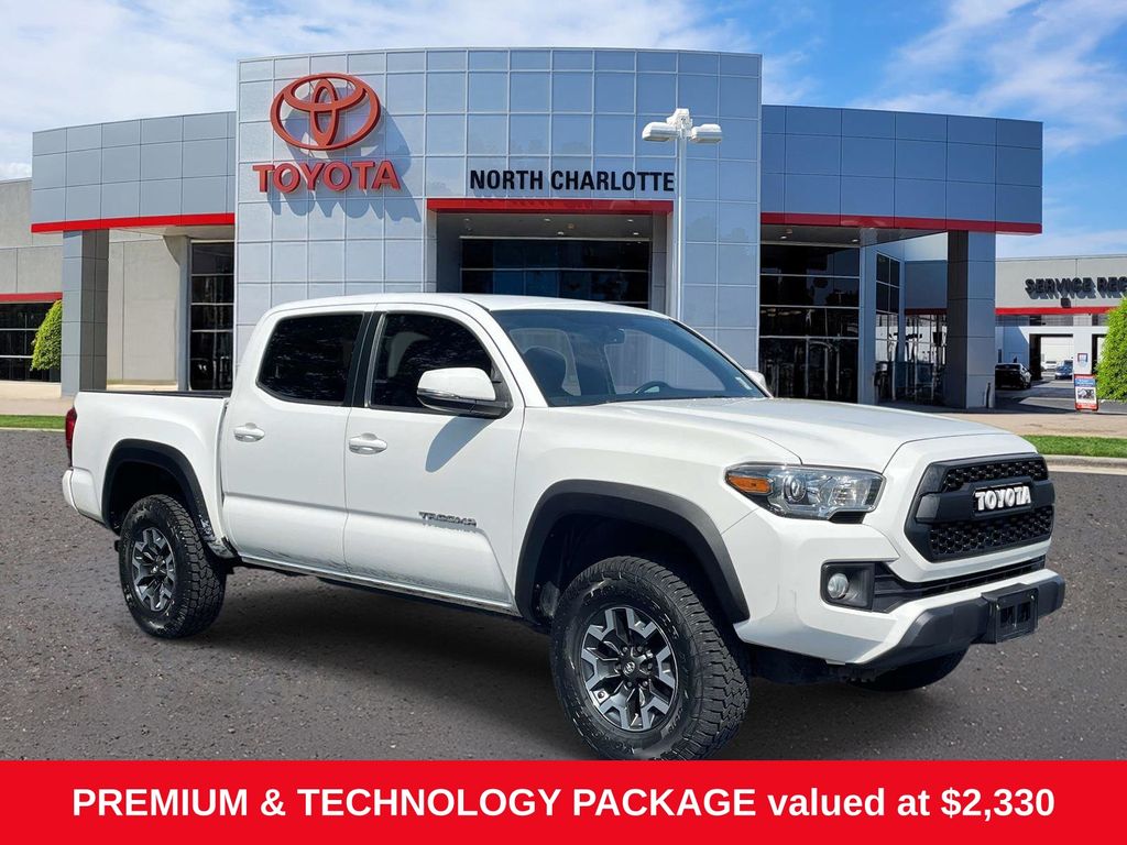 Super White 2017 Toyota Tacoma Pickup Truck Four-Wheel Drive 6-Speed Manual