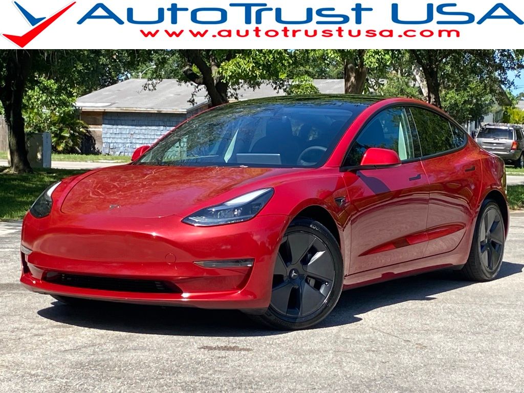 Red Multi-Coat 2023 Tesla Model 3 RWD Sedan Rear-Wheel Drive 1-Speed Automatic