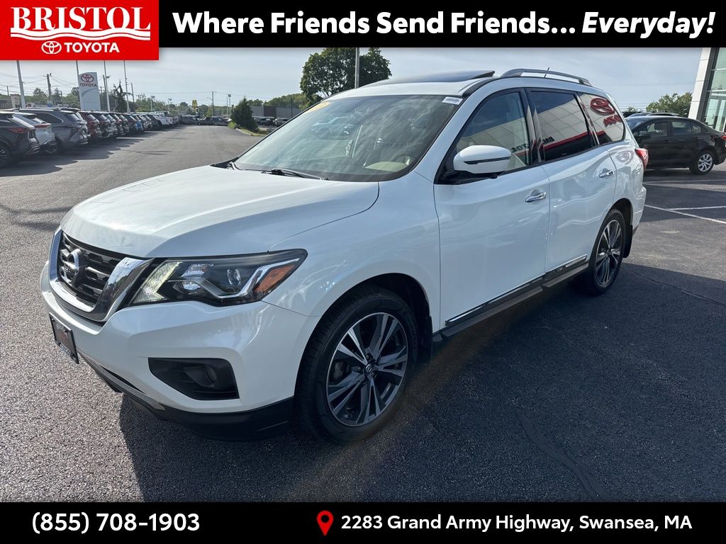 Used 2018 Nissan Pathfinder Platinum with VIN 5N1DR2MM8JC665952 for sale in Swansea, MA
