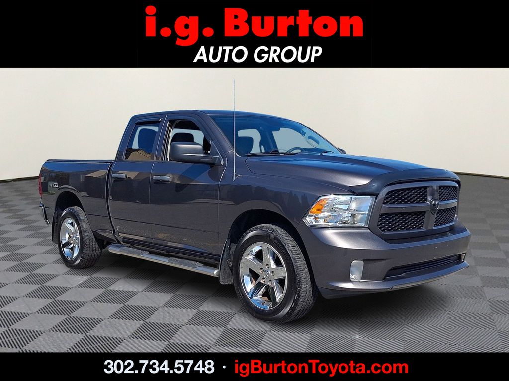 Gray (Granite Crystal Metallic Clearcoat) 2018 RAM 1500 Express Quad Cab 4WD Pickup Truck Four-Wheel Drive 8-Speed Automatic