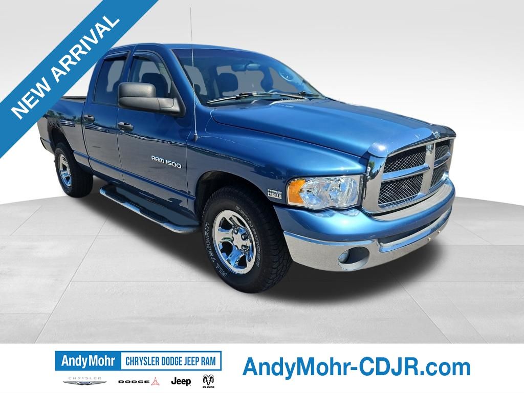 Blue 2005 Dodge RAM 1500 SLT Quad Cab RWD Pickup Truck Rear-Wheel Drive 5-Speed Automatic