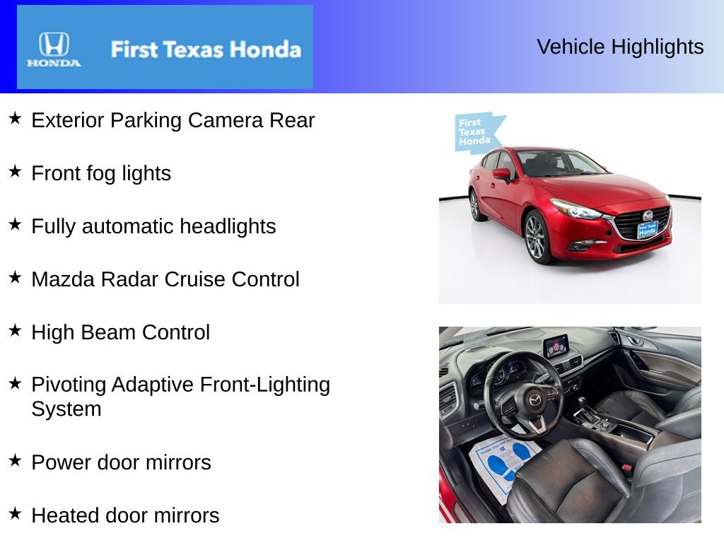 Used Car 2018 Mazda Mazda3  Grand Touring For Sale Under $12,000 In Austin, Texas