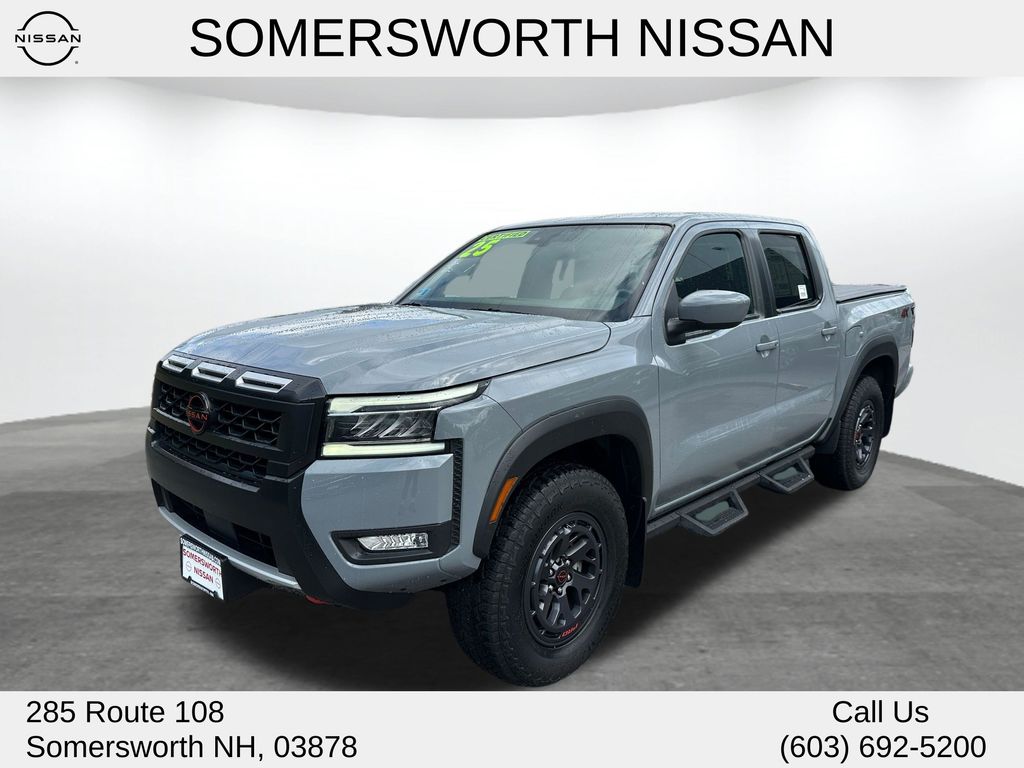 Boulder Gray Pearl 2025 Nissan Frontier Pickup Truck Four-Wheel Drive 9-Speed Automatic Overdrive