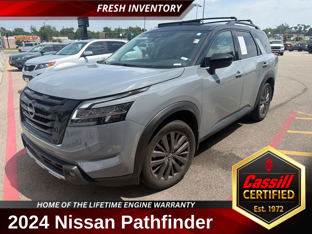 Solid Gray/Super Black 2024 Nissan Pathfinder SUV / Crossover All-Wheel Drive 9-Speed Automatic