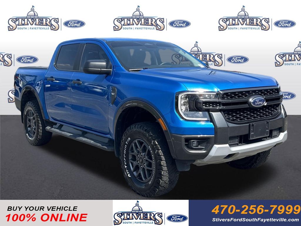 Blue Metallic 2024 Ford Ranger Pickup Truck Four-Wheel Drive Automatic