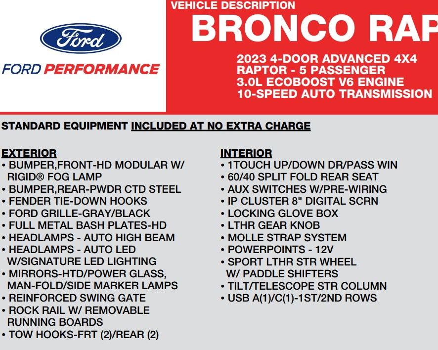 2023 Ford Bronco Raptor 24